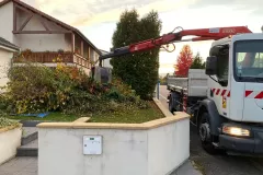 Abattage camion grue